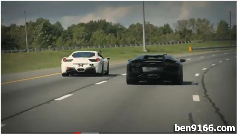 Twin Turbo Ferrari 458 Italia Vs Lamborghini Aventador