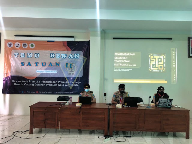 DKC Kota Yogyakarta Paparkan Kegiatan PDT Lustrum X tahun 2021 pada Acara Temu Dewan Satuan