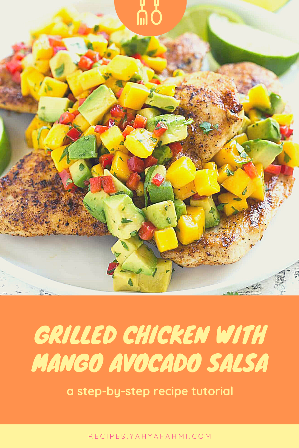 Grilled Chicken With Mango Avocado Salsa