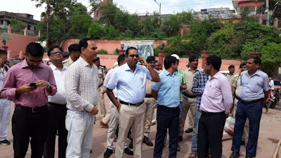 हृदय योजना के कार्य का निरीक्षण, anj news media, dm gaya visited visnanupad