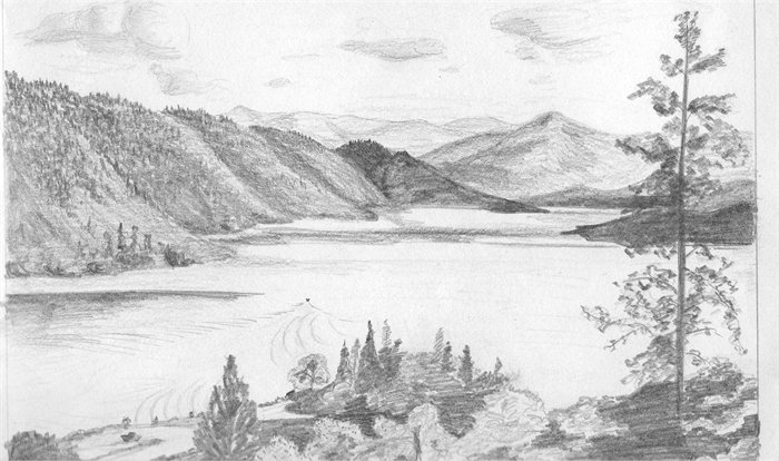 Рисунок черного озера