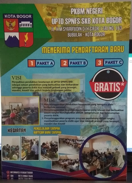 flyer SKB atau PKBM Negeri Bogor