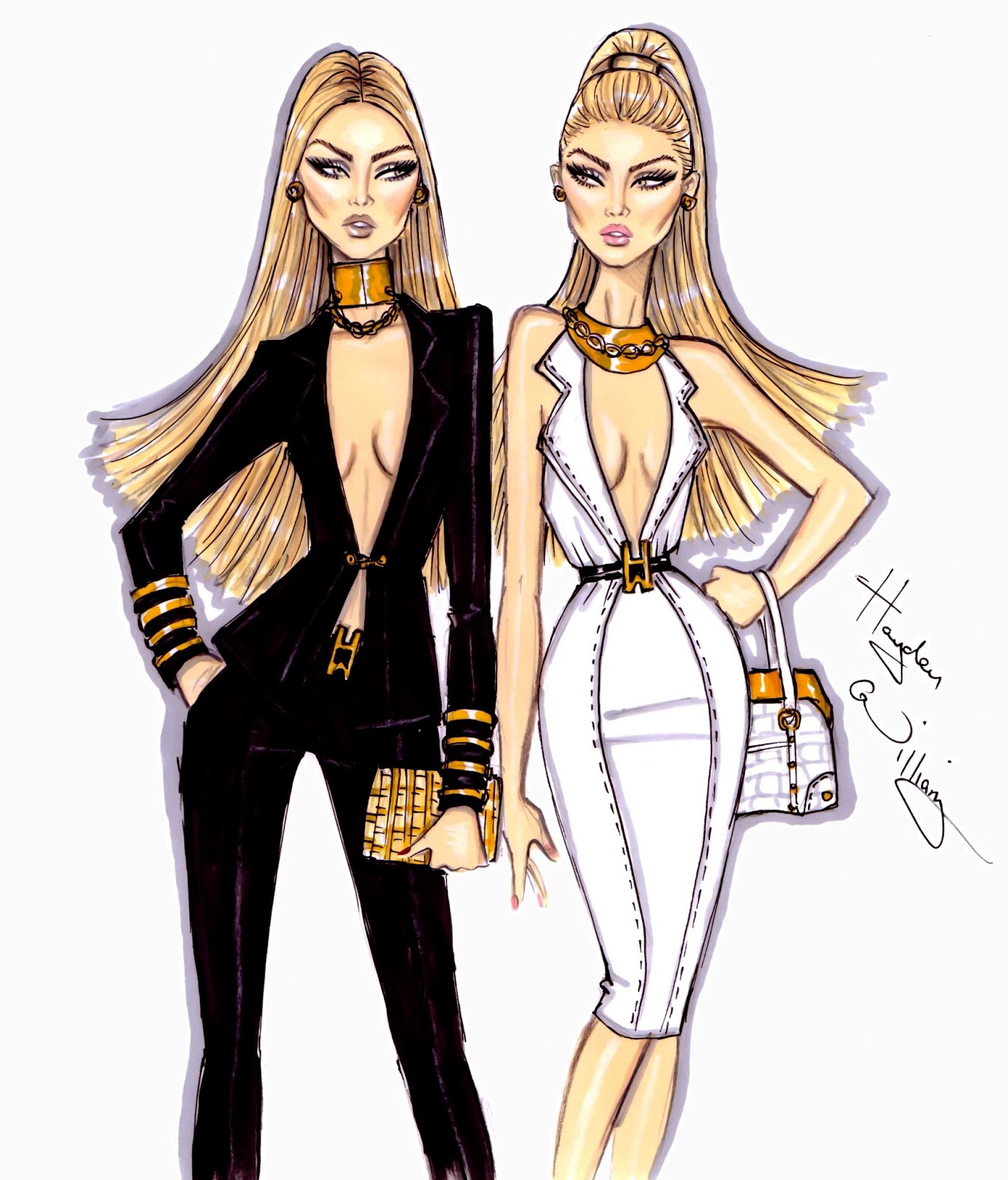 Hayden Williams Fashion Illustrations: 'Double Take' by Hayden Williams