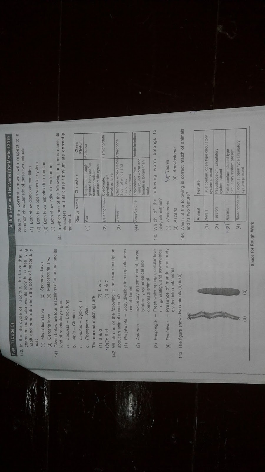 AIATS 01 QUESTION PAPER FOR MEDICAL 20172019