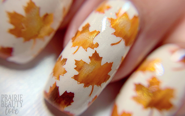 Golden autumn! Easy nail art using Beauty Big Bang stamping plate!