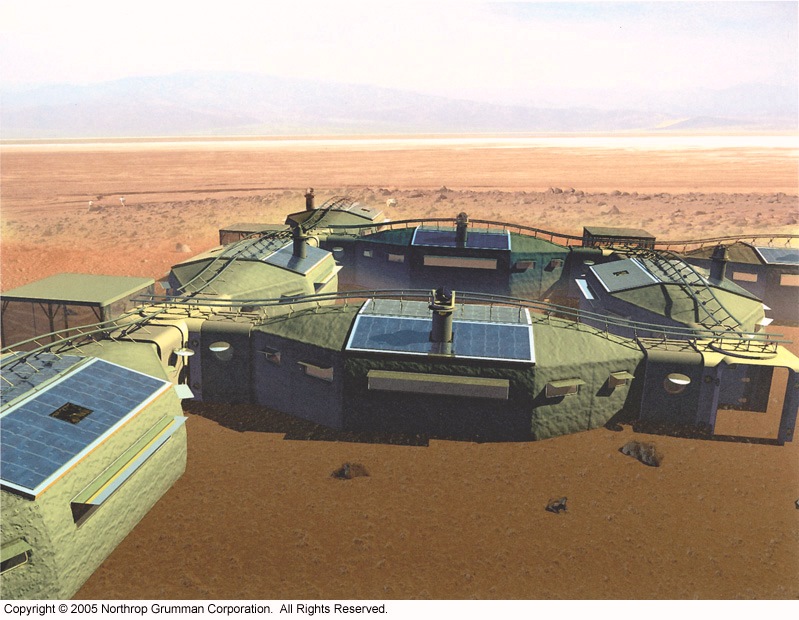human Mars Mars base habitat concept by Northrop Grumman