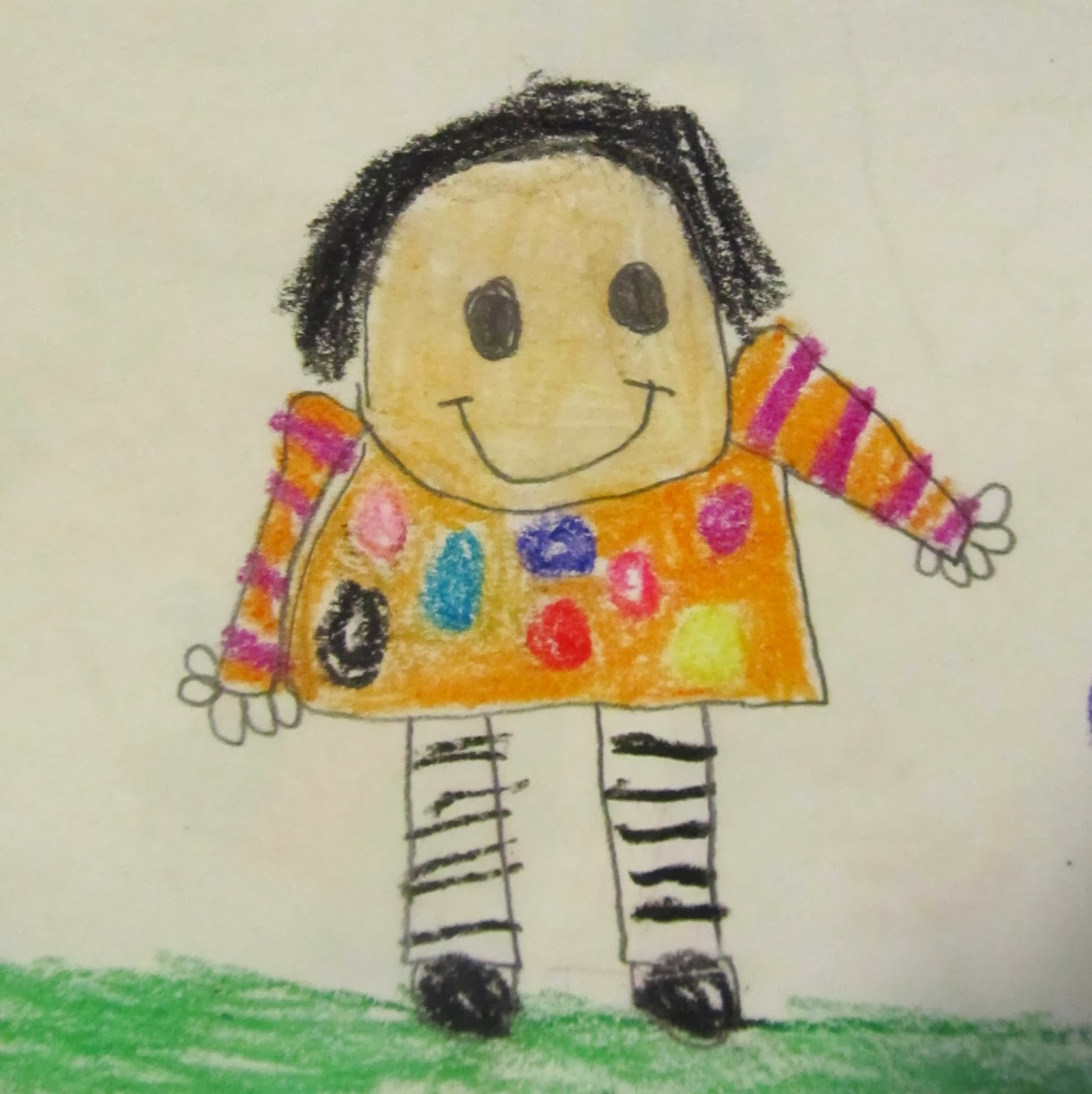 Debbie Clement portrait through the eyes of a Kinder Kiddo 