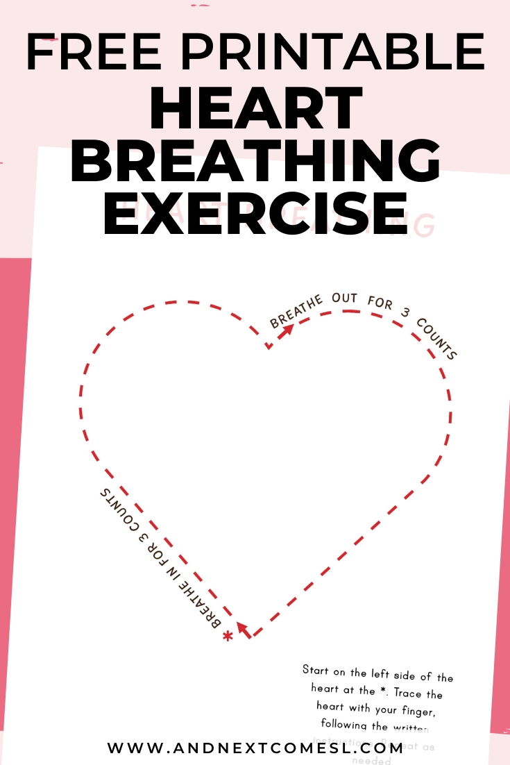 Heart Deep Breathing Exercise Free Printable Poster Included And 