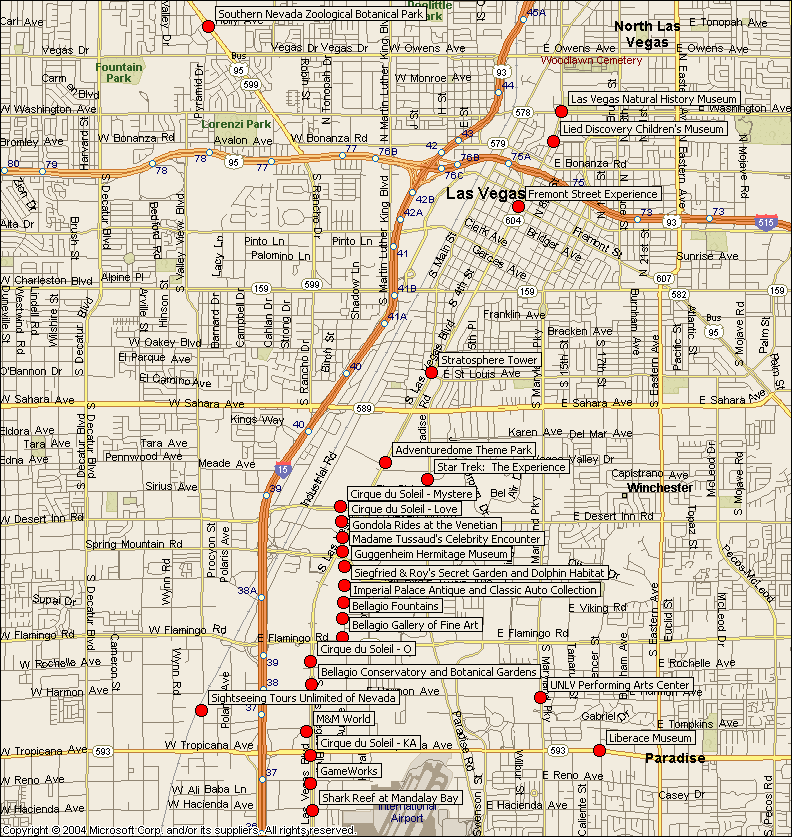 Metro Map of Las Vegas City Printable | Map of Las Vegas City Pictures