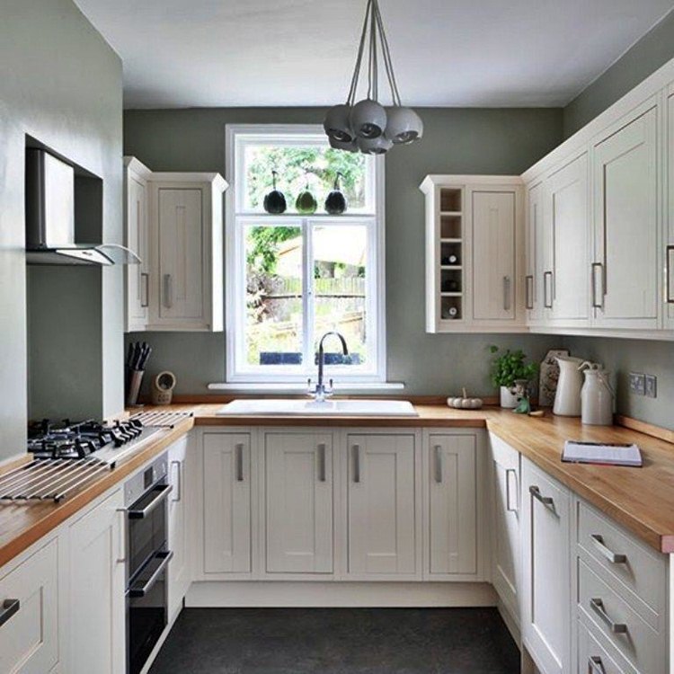  White Kitchen Cabinets With Brown Counters for Large Space