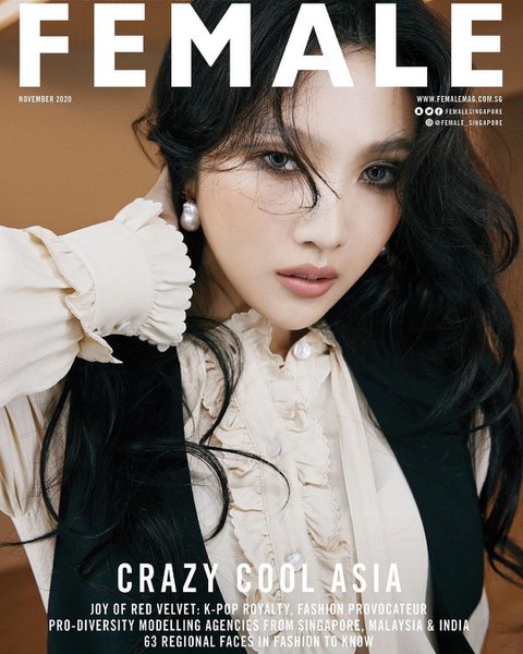 Joy Red Velvet Jadi Sampul Majalah “FEMALE” Singapura, Netizen: “Ini Pemotretan yang Sangat Legendaris!" 2 download