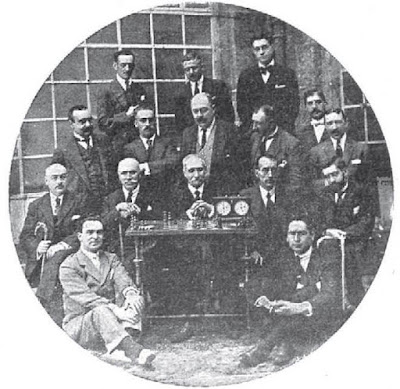 Participantes en el Campeonato de Galicia de Ajedrez de 1920