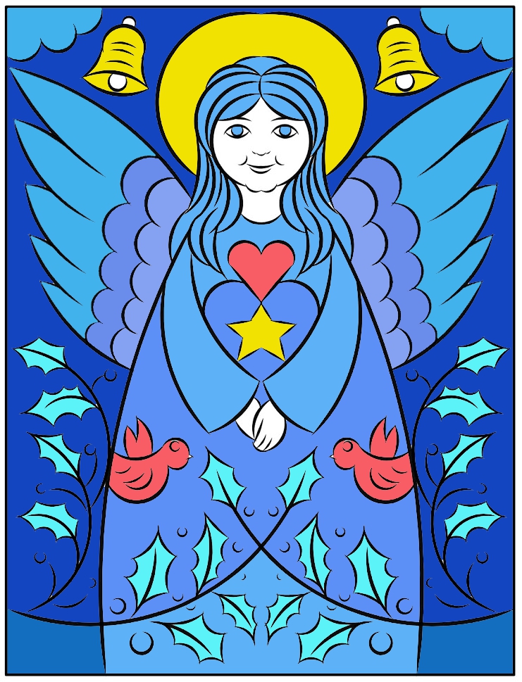 Nicole s Free Coloring Pages ADVENT BLUE ANGEL COLORING PAGE Nicole s Free Coloring Pages ADVENT BLUE ANGEL COLORING PAGE