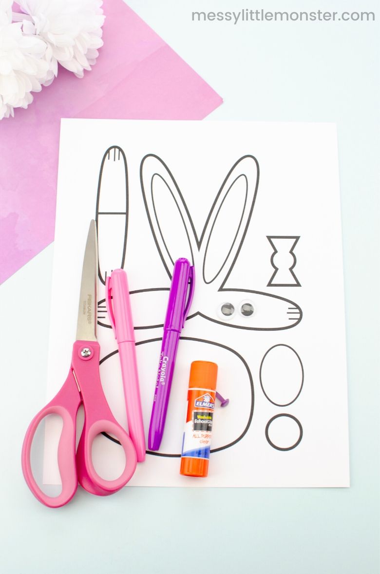 Moving Bunny Craft (with bunny template) - Messy Little Monster