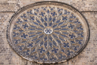 Gothic rose window of Santa Maria del Pi