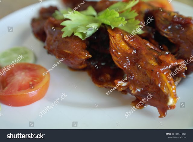 Food fish with red sauce - Image Royalty-free stock photo