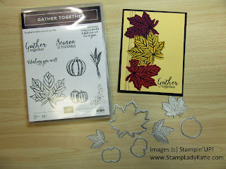 Fall leaf card made with Stampin'UP!'s Gathered Leaf Dies and Gather Together Stamp Set part of the Gather Together Bundle