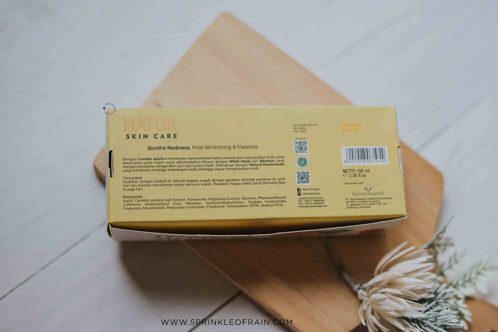 [REVIEW] Natur Sleeping Mask Cica & Witch Hazel untuk Kulit Bruntusan