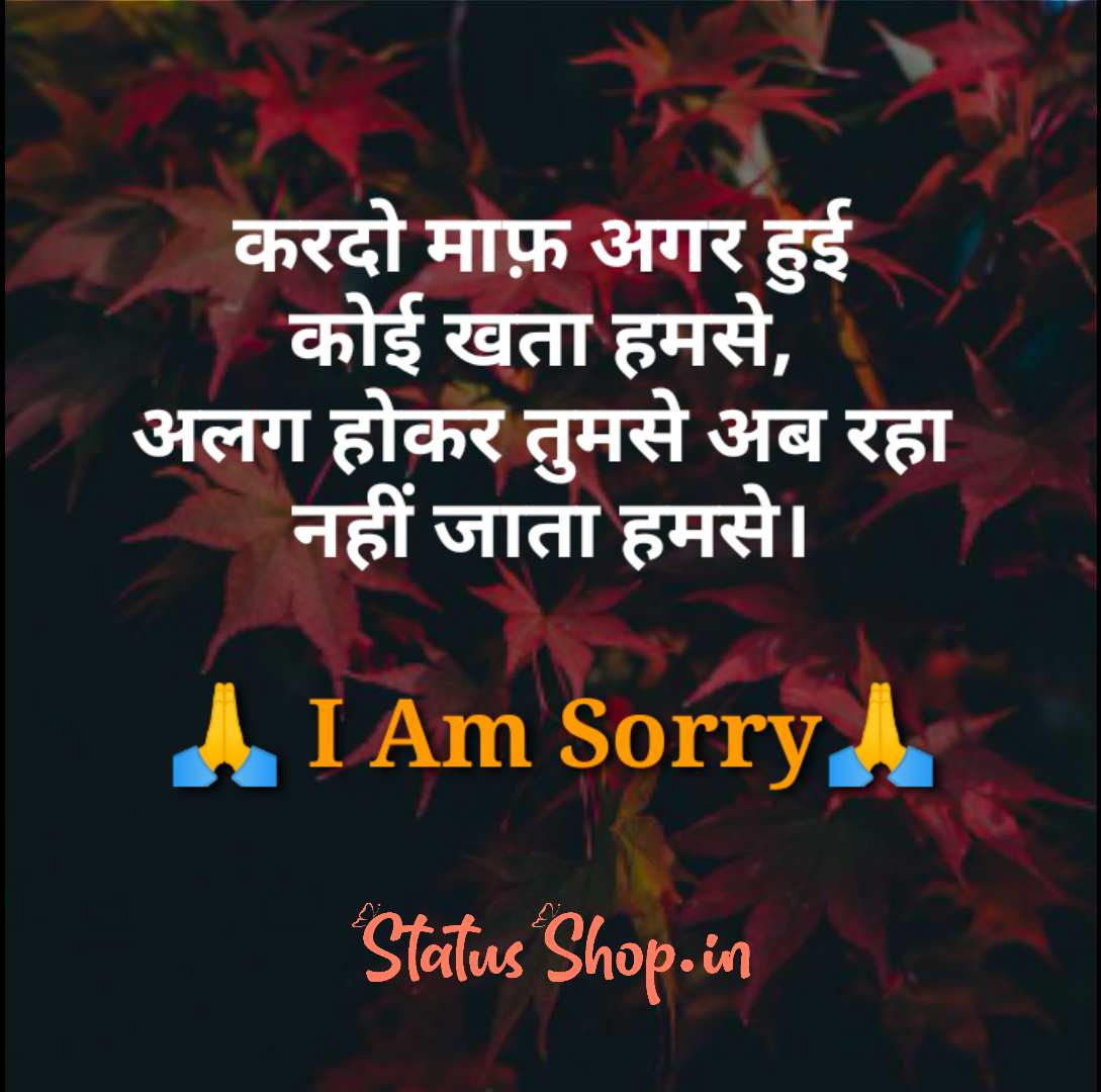 Sorry Status in Hindi for Whatsapp And Facebook | Status Shop