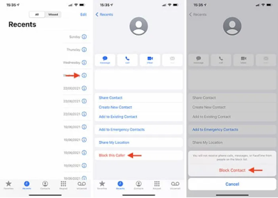 How to block a phone number on iPhone