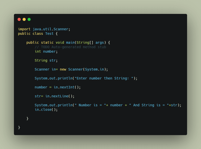 Scanner class Methods in Java