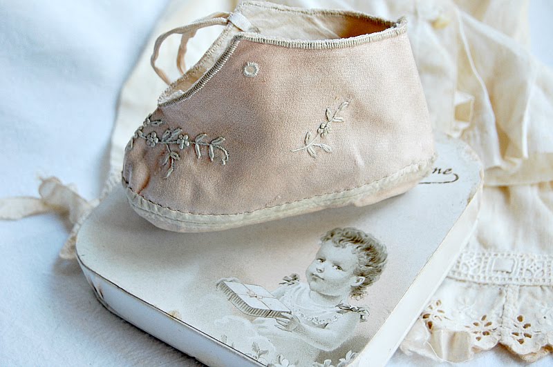 hand stitched baby shoe