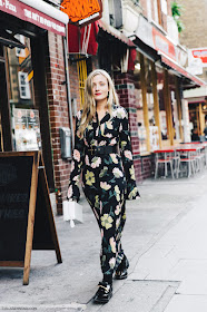London Fashion Week Spring-Summer 2016 Street Style - Floral Dress + Marni Loafers