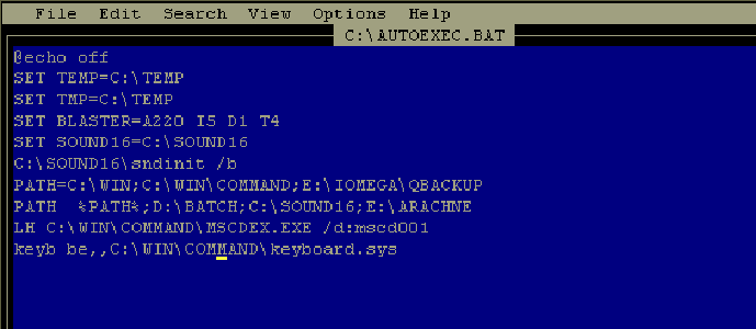 Memfungsikan File Autoexec.bat