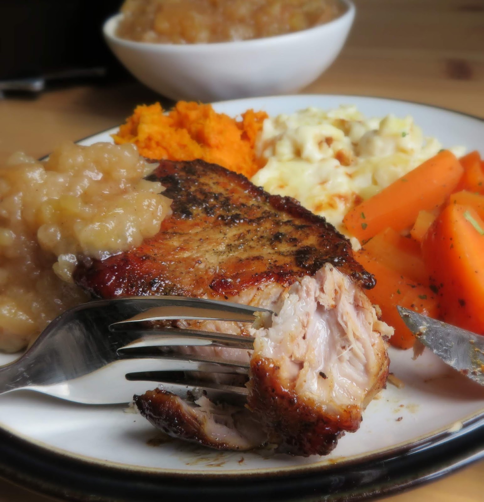 Pork Chops with Oven Roasted Applesauce Secret Home Made