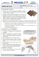 Ficha herramienta en el taller de tecnología: PAPEL DE LIJA