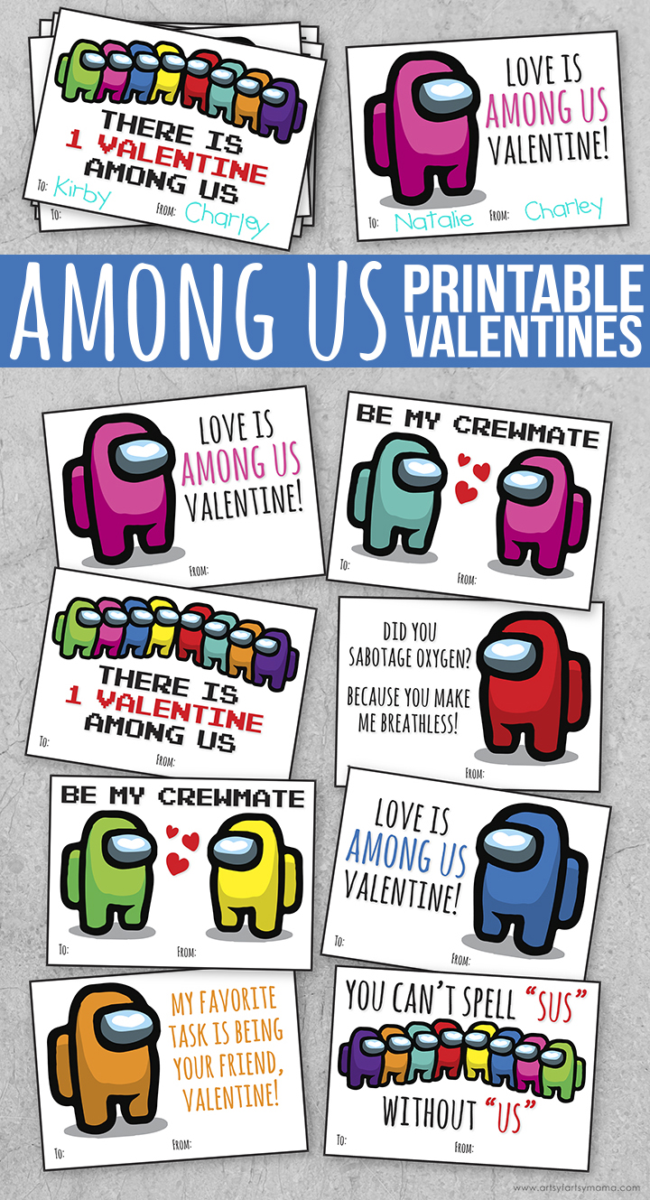 Free Printable Among Us Valentines