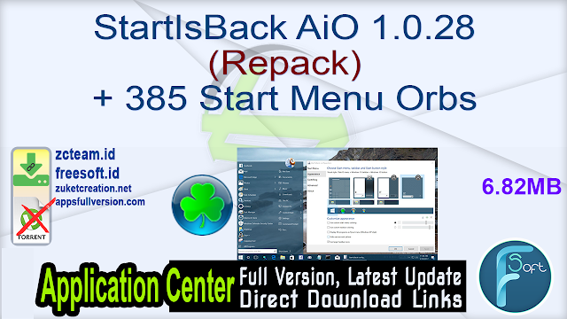 StartIsBack AiO 1.0.28 (Repack) + 385 Start Menu Orbs