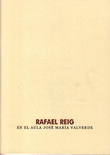 PURA TURA Rafael Reig en el Aula José María Valverde