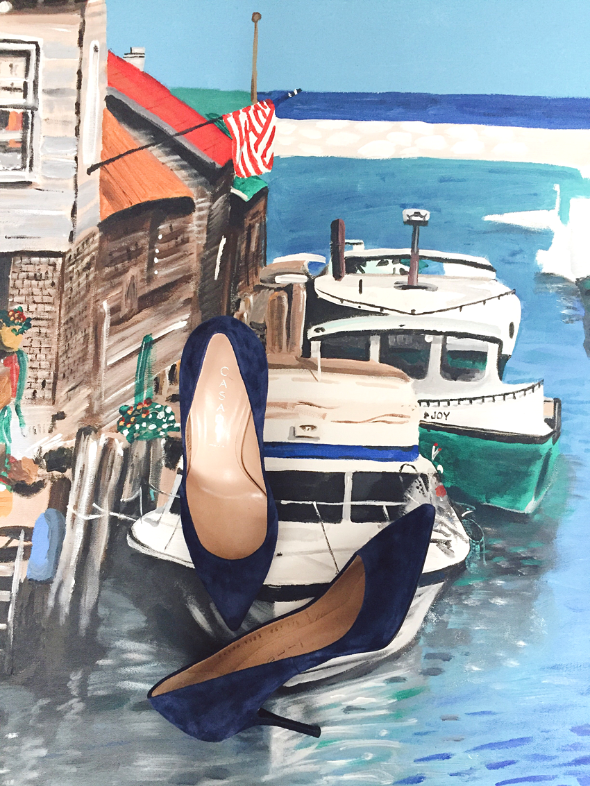 navy suede pumps block heel