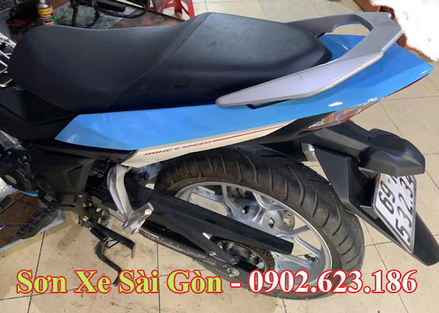 Sơn xe máy Honda Winner màu xanh nitron cực đẹp