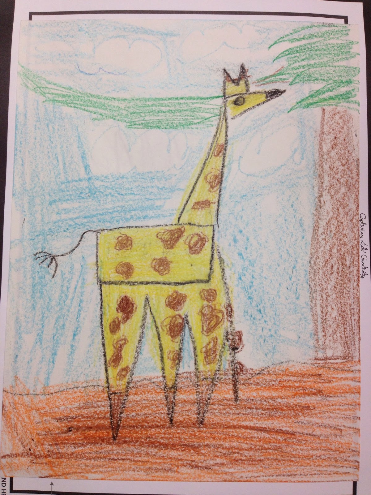 Sparkly Art with Ms. Carney!: Shape Giraffes - Kindergarten!