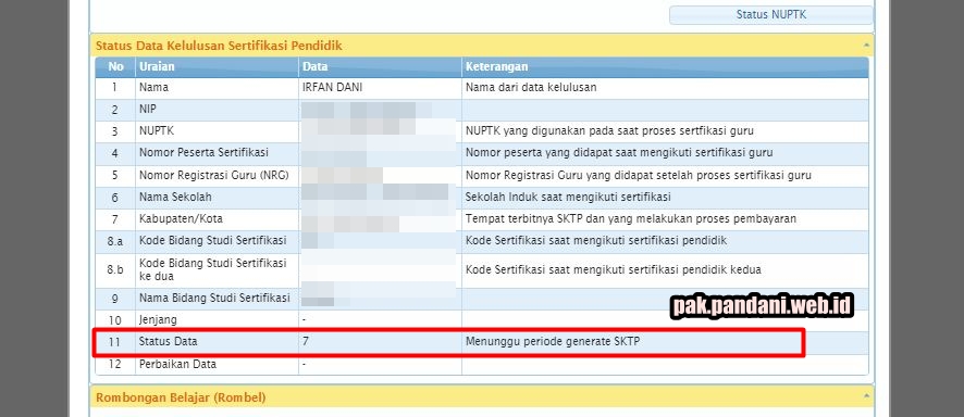 Menunggu Periode Generate Sktp Ini
