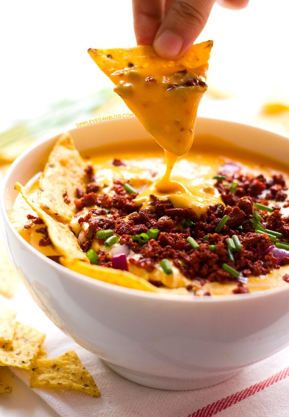 Vegan Chorizo Queso Dip Secret Delicious Recipes Foods