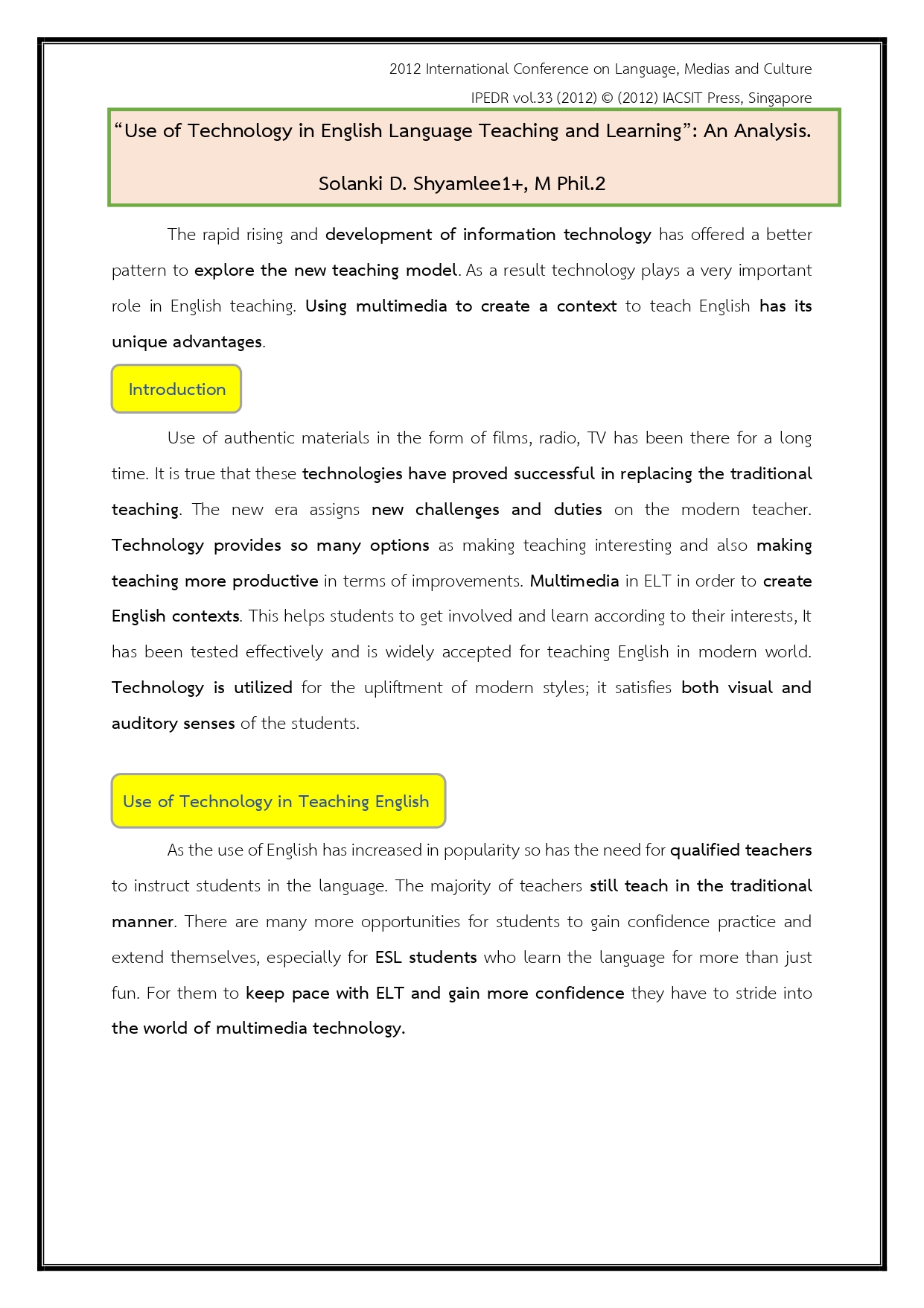 essay the use of english language in new technological inventions