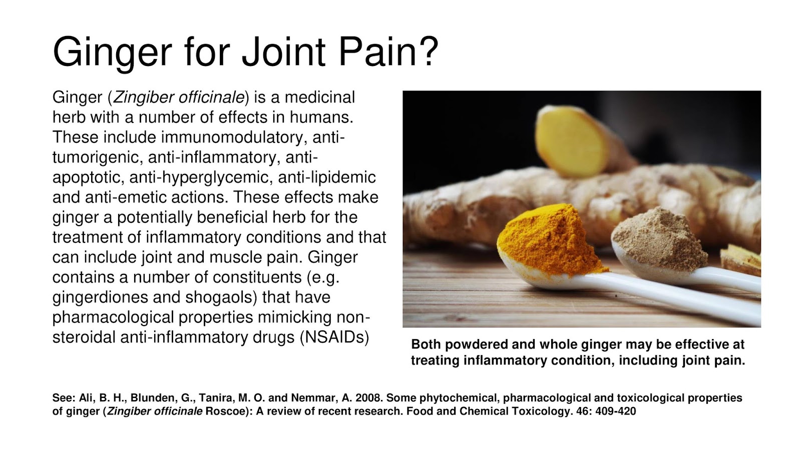 Ginger For Joint Pain?