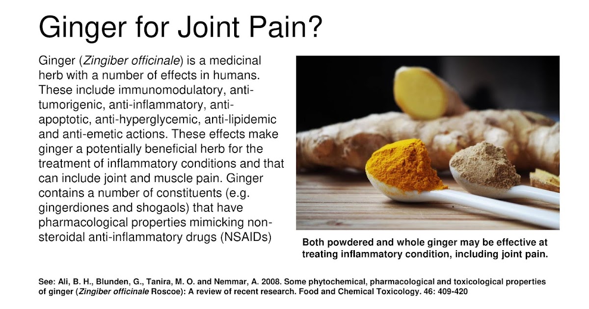 Ginger For Joint Pain?