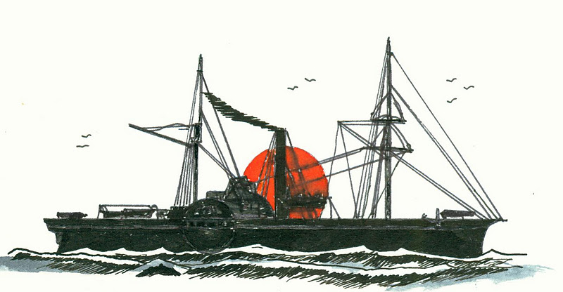 WARSHIPSRESEARCH: American side-wheel gunboat C.S.S. Patrick Henry ...