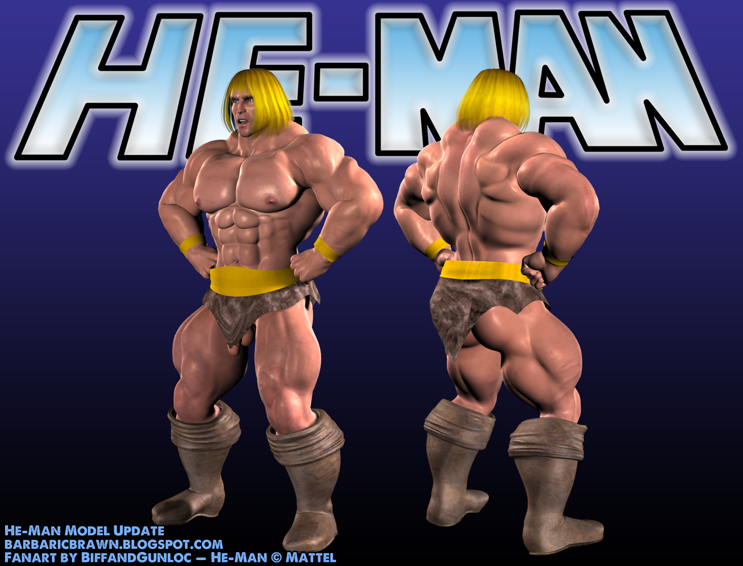 Muscular Barbarians 3D Art