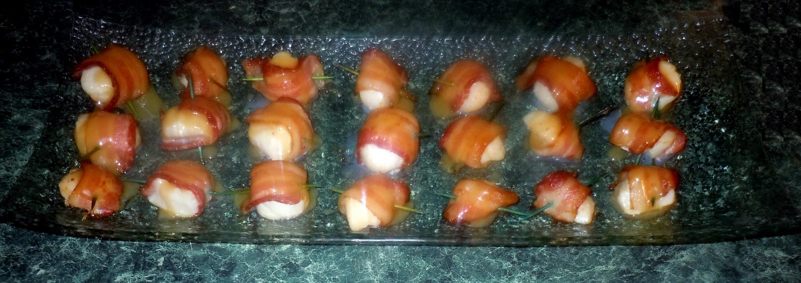 Party with Leah Bacon Wrapped Scallops with Maple Cream Sauce