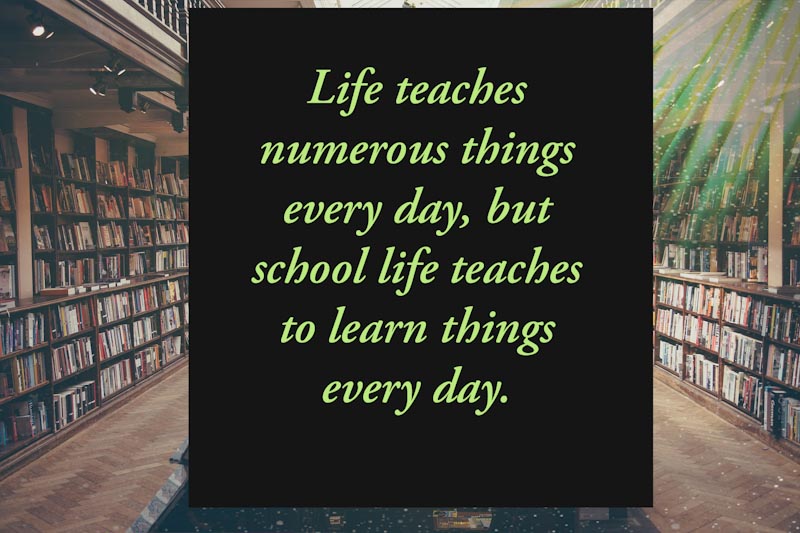 Best remarkable School life Quotes | positive thoughts quotes