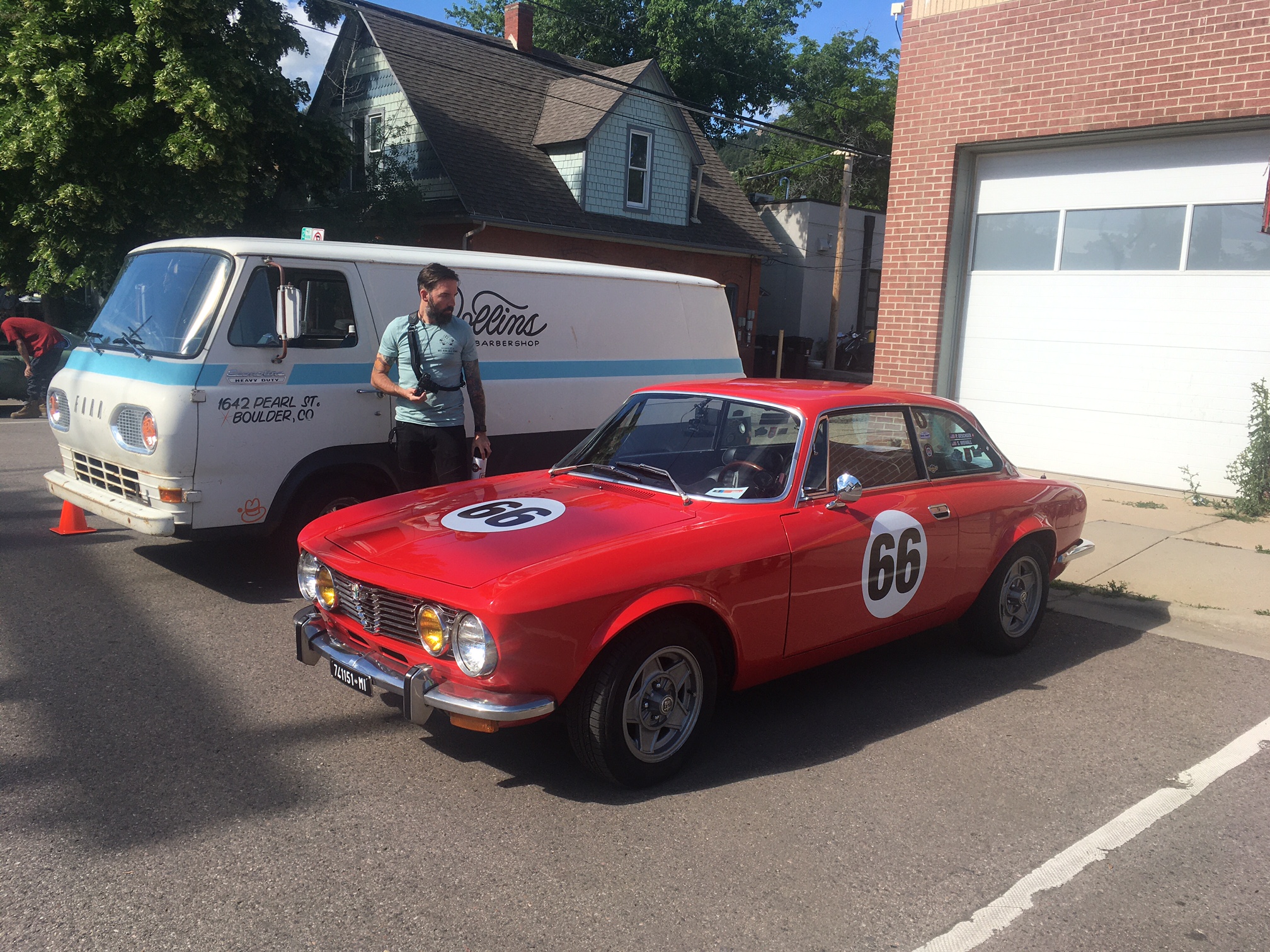 poeschl on cars Classic Cars & Coffee in Boulder, Colorado (City and