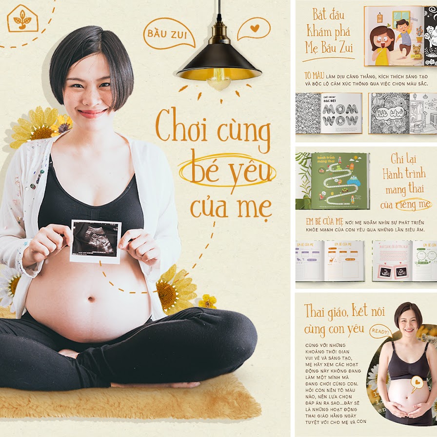 [A116] Mẹ Bầu Zui: Cuốn sách giải tỏa căng thẳng cho Bà Bầu