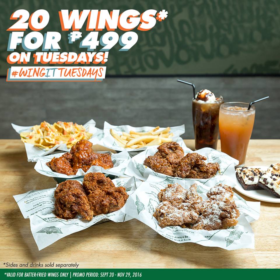 Wingstop Wing It Tuesdays Get 20 BatterFried Wings for Only Php 499