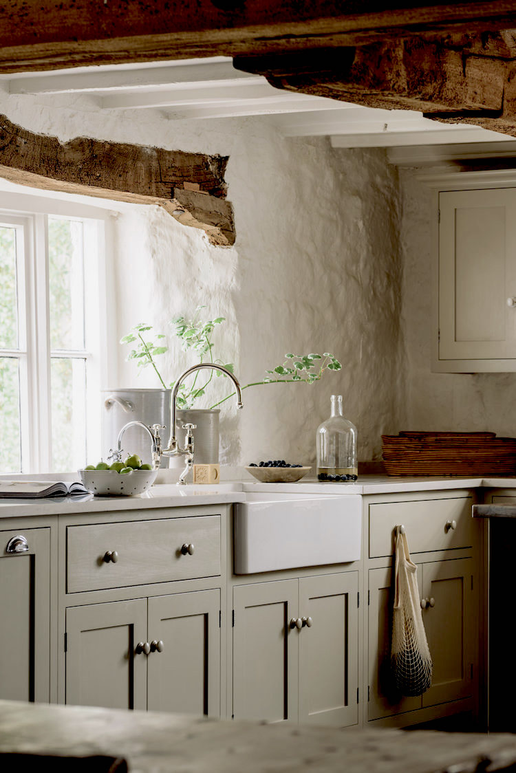 A Charming Shaker-style Kitchen in a 1000-year-old Mill