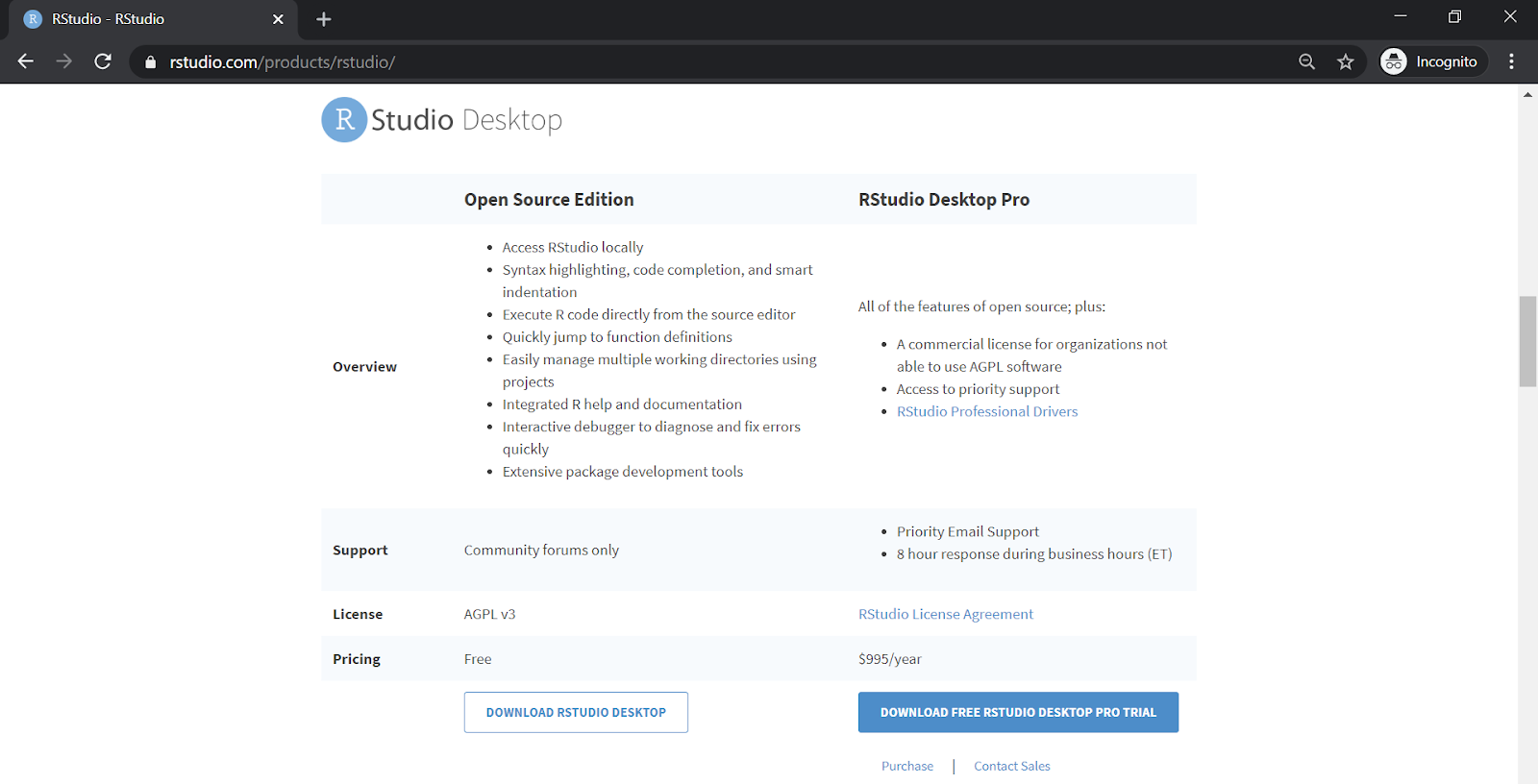 RStudio Versions